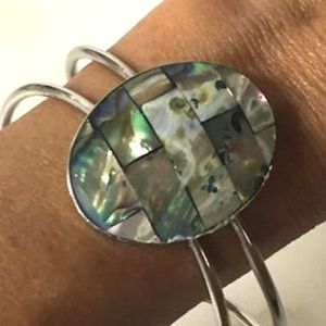 Vintage Abalone Cuff Bracelet